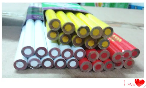 Specialty Wooden Colored Pencils Red white yellow for glass porcelain Plastic metal use 50pcs free shipping