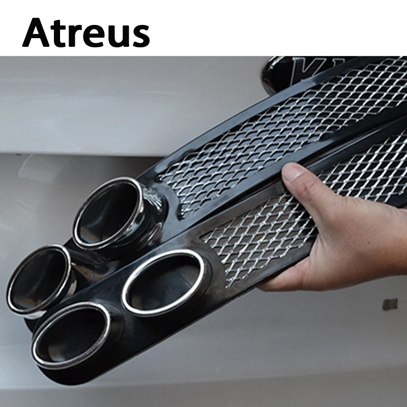 Atreus 2X автомобильный Стайлинг 3D крутые Авто Углеродные выхлопные наклейки для Toyota Corolla Avensis RAV4 Yaris Honda Civic 2006-2011 Accord