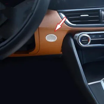 

For Alfa Romeo Giulia 2017-2018 1PC High Quality Metal Car Interior Steering Wheel Cover Cover Trim Car Styling Accessories