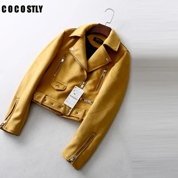 

2019 Brand Autumn Fashion Bright Colors Ladies Suede Jacket Basic Street Women Suede Coat Short PU Leather Jacket veste femme