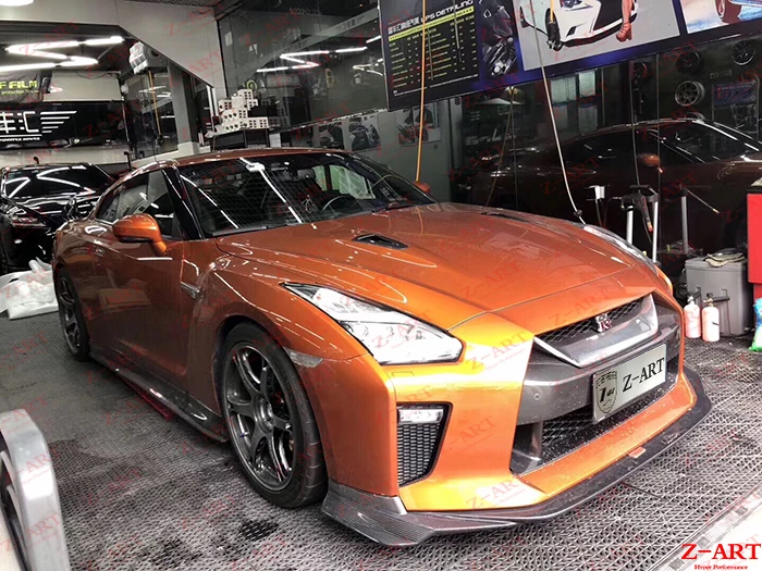 

Z-ART carbon fiber front lip for GT-R R35 carbon fiber front spoiler for GTR 2017-2019 carbon fiber front chin