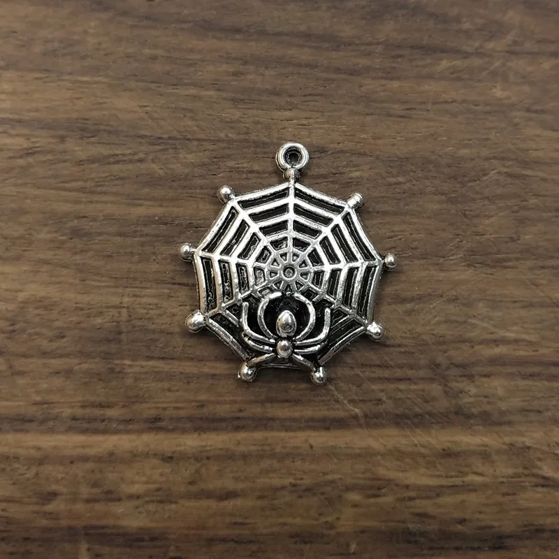 10 шт. Подвески Spiderweb 30*27 мм тибетские посеребренные античные ювелирные изделия