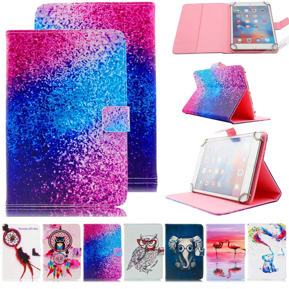

Universal Case For 9.7 10 10.1 inch Tablet PC Print Leather Wallet Flip Case Stand Cover for iPad Samsung HUAWEI Lenovo Case
