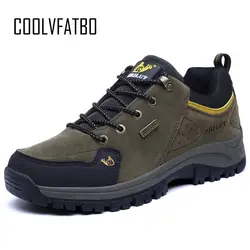 COOLVFATBO 2019 Открытый Весна мужские кожаные ботинки мода круглый носок спортивная обувь для мужчин s Combat Desert Повседневная Большие размеры 47