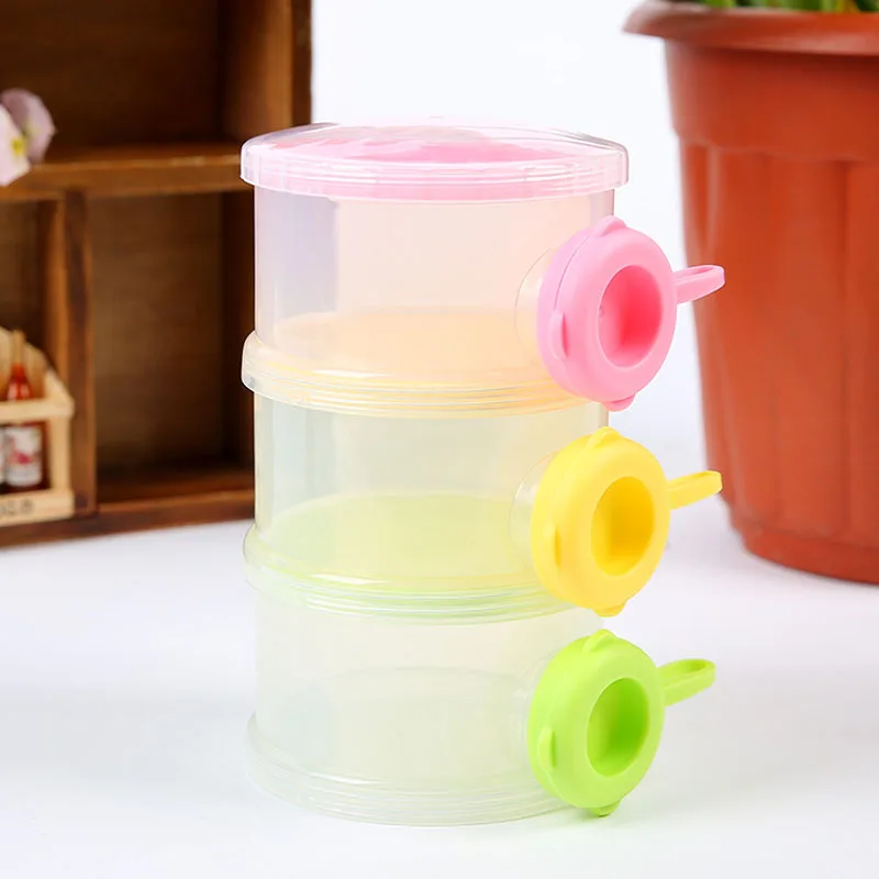Baby Food Storage Container for Washing Powdered Milk Powder Grill For Cook Portable Three Cell
