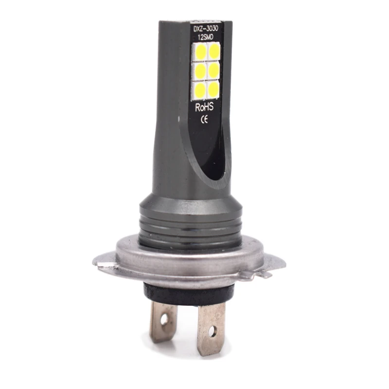 YIJINSHENG H7 H4/HB2 DRL Противотуманные фары светодиодные лампы 60 Вт 3030 SMD супер яркие 6000 К