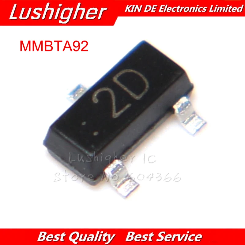 100 шт. MMBTA92 SOT23 MMBTA92LT1G SMD SOT маркировка: 2D A92 SOT-23 | Электронные компоненты и