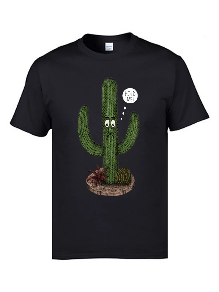 Cactus Love Tshirts Family Short Sleeve Fashionable Crew Neck 100% Cotton Fabric Tops Shirts Tee-Shirt for Men ostern Day Cactus Love black