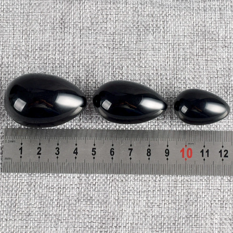 Вагинальные яйца натуральный черный обсидиан камень шарик Бен-ва для женщин Kegel упражнения тазового пола мышцы влагалища затянуть массажные шары