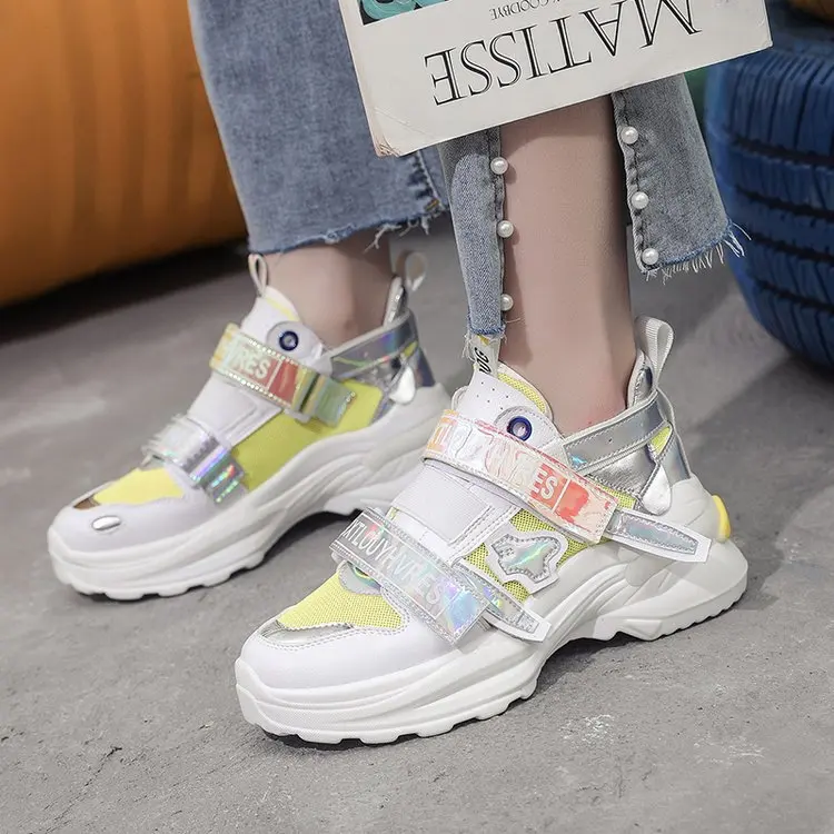 

2019 Spring Women Flats Shoes Platform Sneakers Slip On Flats Ladies Loafers Moccasins Casual Shoes Women Creepers breathable