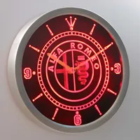 nc0172 Alfa Romeo Neon Light Signs LED Wall Clock 1