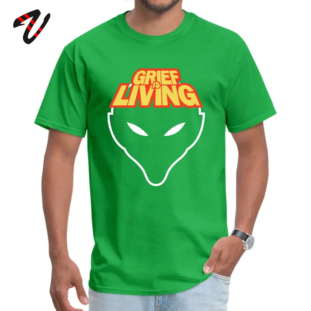 2019 Discount Men's Tops & Tees GriefIsLiving Printed On T Shirt Pure Cotton Short Sleeve Comics Tee Shirts Crewneck GriefIsLiving 25492 green
