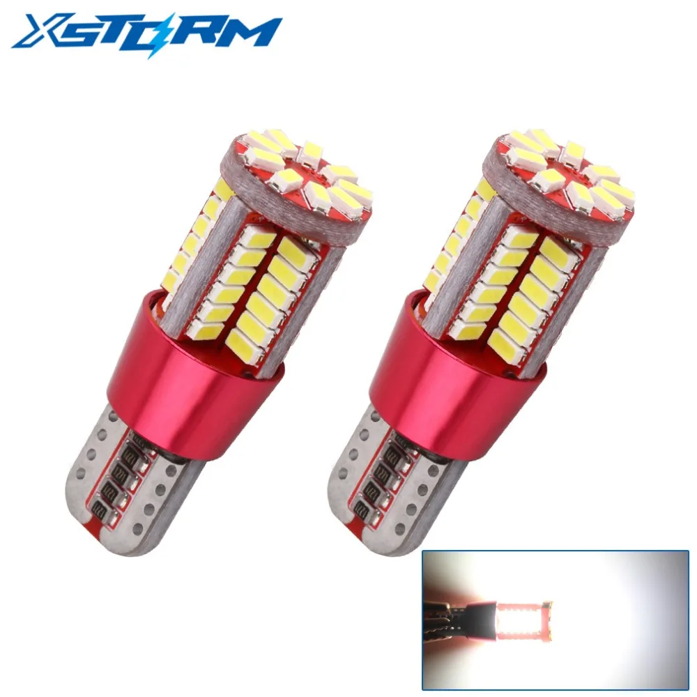 2 шт. T10 Led Canbus W5W 194 3014 57SMD белые Автомобильные светодиодные лампы интерьерные для