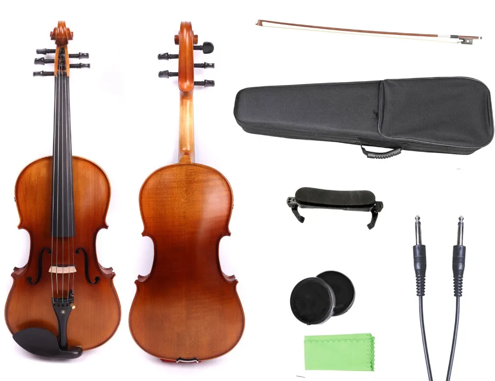 Yinfente 4/4 violin 5 string electric violin Full size Maple Spruce