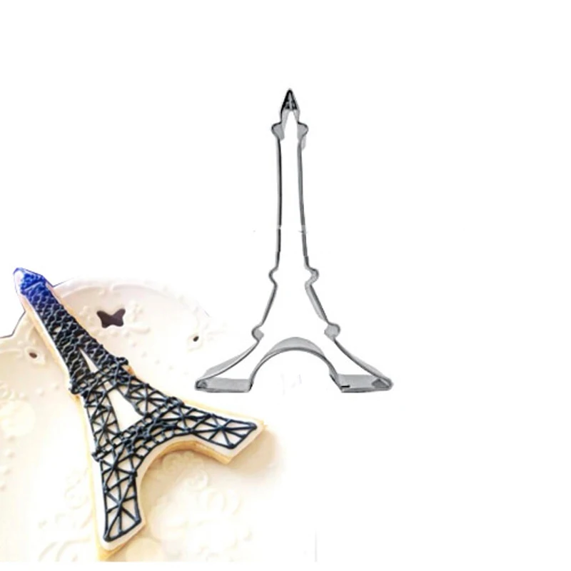 Высокое качество Эйфелева башня 3D печенье плесень партии Свадьба Помадка Инструменты металла dh025