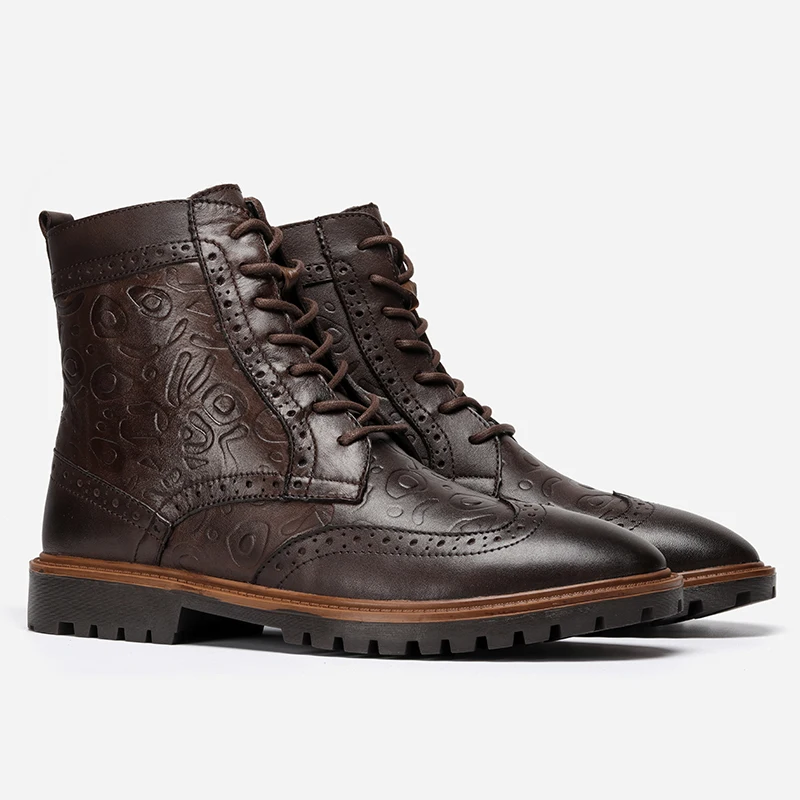 

Full Grain Leather Men Winter Shoes Size 38~47 Handmade Warm Men Winter Boots #3HC598JM