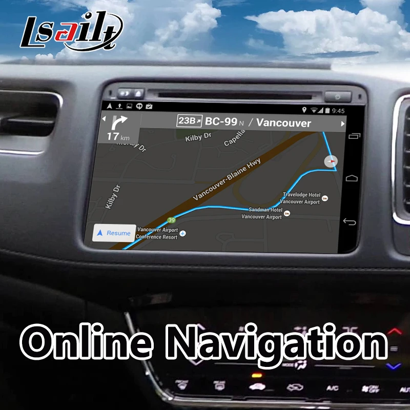 Подключи и играй Android gps навигационная коробка для Honda HRV с беспроводной/USB Mirrorlink wifi