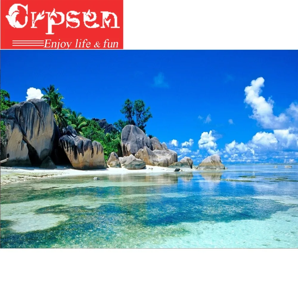 

5D,Full,DIY,Embroidery,Diamond Painting,Square,The Beach,,Arts,Crafts&Sewing,Needlework,Wall Painting,Home Decoration,Crpsen