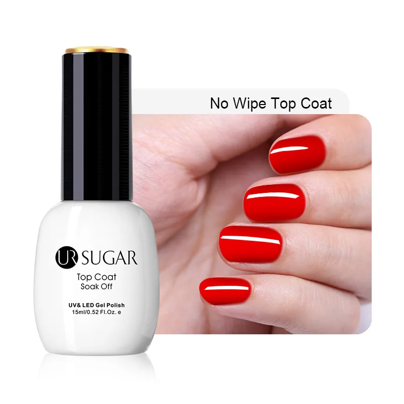 top coat Ur Sugar, меняющий цвет, Гель-лак для ногтей, термостойкий УФ-Гель-лак, 3 слоя, впитывается, для маникюра, украшения ногтей, 15 мл - Цвет: top coat