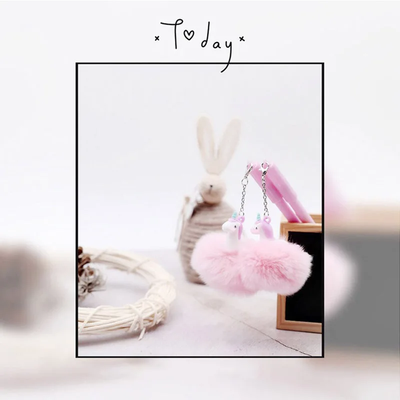 1pc Cute Kawaii Animals Plush Toys Stuffed Animals Toy For Children Soft Ball Pendant Gel Pen oyuncak School Supply Gift