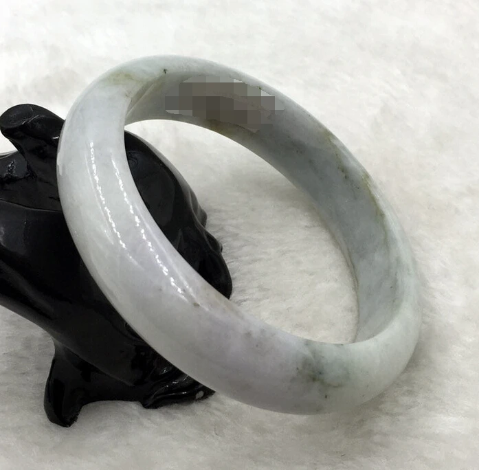 

free shipping 731 Natural Lavender Green Jadeite Jade Bangle Bracelet