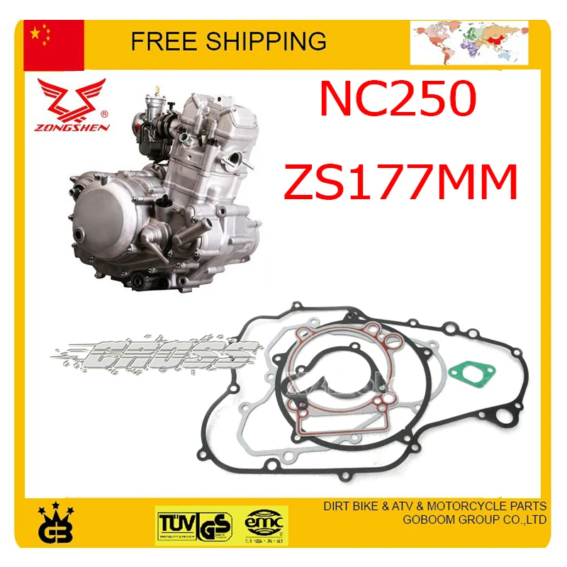 

NC250 250CC ENGINE 4 valve ZONGSHEN ENGINE GASKET xmotos kayo t4 t6 xz250r asian wing BSE dirt pit off road bike atv
