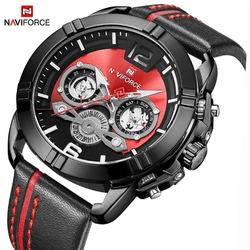 

NAVIFORCE Mens Watch Luxury Top Brand Men Military Sports Quartz Wrist Watches Male Leather Waterproof Clock Relogio Masculino