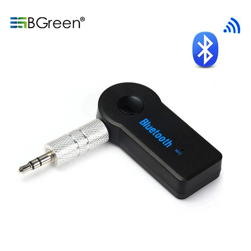BGreen Car Auto Vehicle Bluetooth To 3.5mm Aux In Audio Adapter With Microphone Support Hands Free Call | Электроника