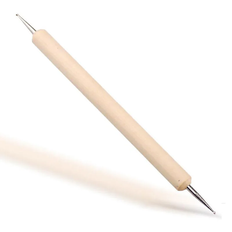 AddFavor, 5 шт., с деревянной ручкой, для ногтей, сделай сам, стразы, точечная ручка, двойная головка, инструмент для дизайна ногтей, красота, точечная линия, лак для рисования, ручка