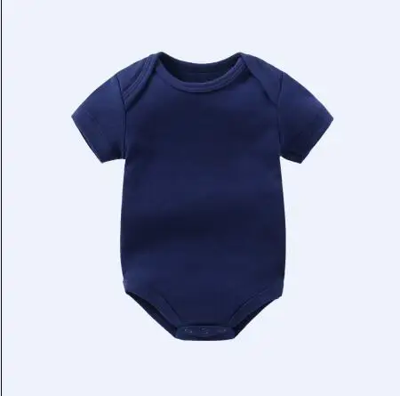 Emotion Moms новые летние детские комбинезоны короткий рукав комбинезон для ребенка дитя Хлопок Одежда для новорожденных Одежда для детей 2 шт./лот - Цвет: Тёмно-синий