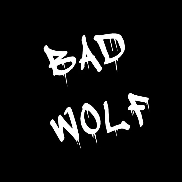 Наклейка змеиная капелька граффити Доктор Кто вдохновил Bad Wolf " виниловая Автомобильная наклейка(6" белый черный