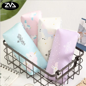 

1X Kawaii Unicorn pencil case school students multi-functional Pencil bag stationery bags beautiful pencil box gifts pen bag
