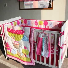 Детские постельные принадлежности набор аппликация из хлопка вышивка кролик шар с водородом узор детские кроватки набор детский сад