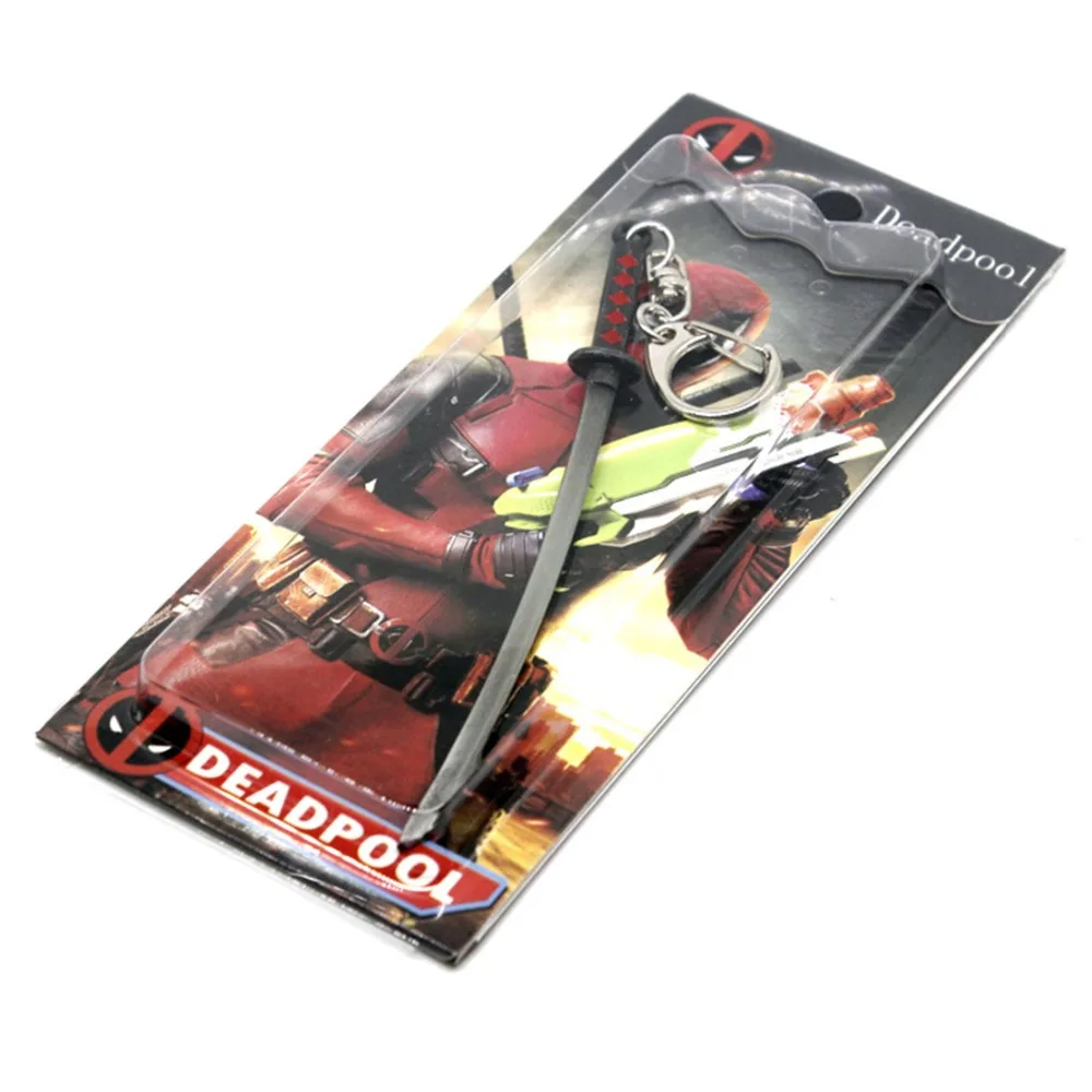 

Deadpool 2 collection keychain New Arrival Metal Ultimate Marvel sword model Pendant key chain ring llavero jewelry 125mm 2018