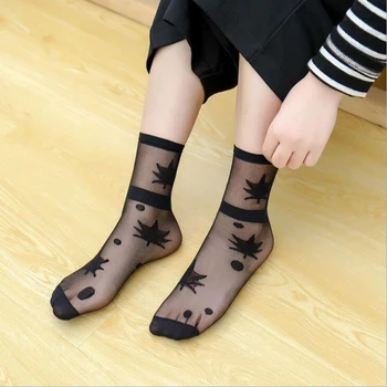 

MEILEIYA 3 Pairs/Bag New Style Hot Women's Socks Harajuku Socks Summer Fashion Women's Thin Style Socks Rayon Art Socks 3 Styles