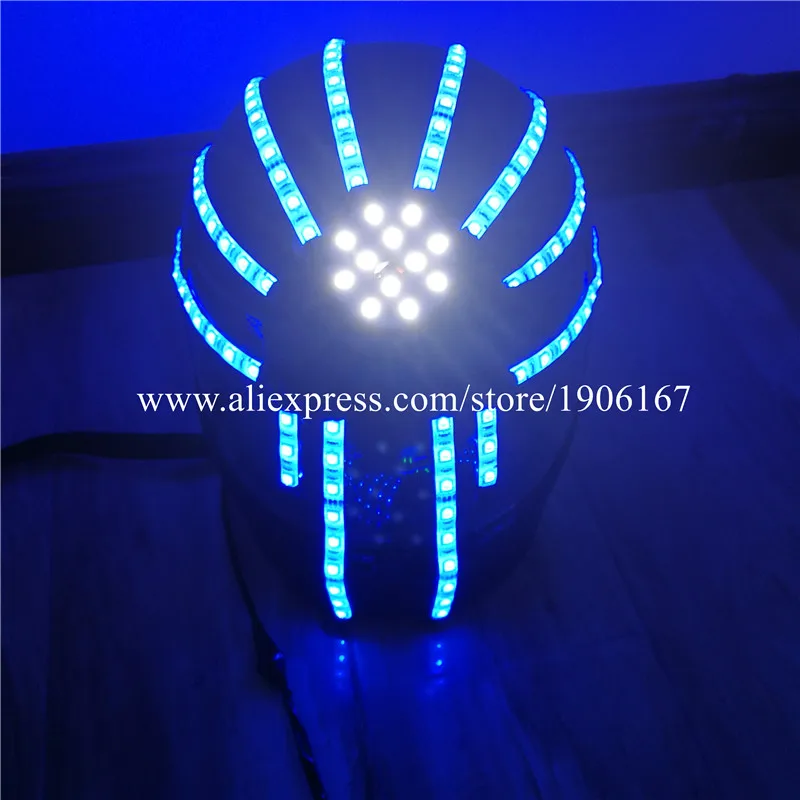 

Colorful LED Luminous Helmet Halloween Christmas Illuminated Headwear Hat Dancing Bar DJ Club Party Show Led Light Up Stage Prop