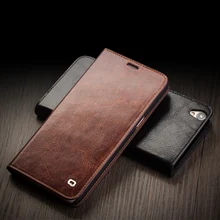 QIALINO чехол для oppo r9 и R9 плюс Роскошный ультра тонкий Натуральная кожа флип чехол для oppo r9 ручной работы чехол для r9 plus