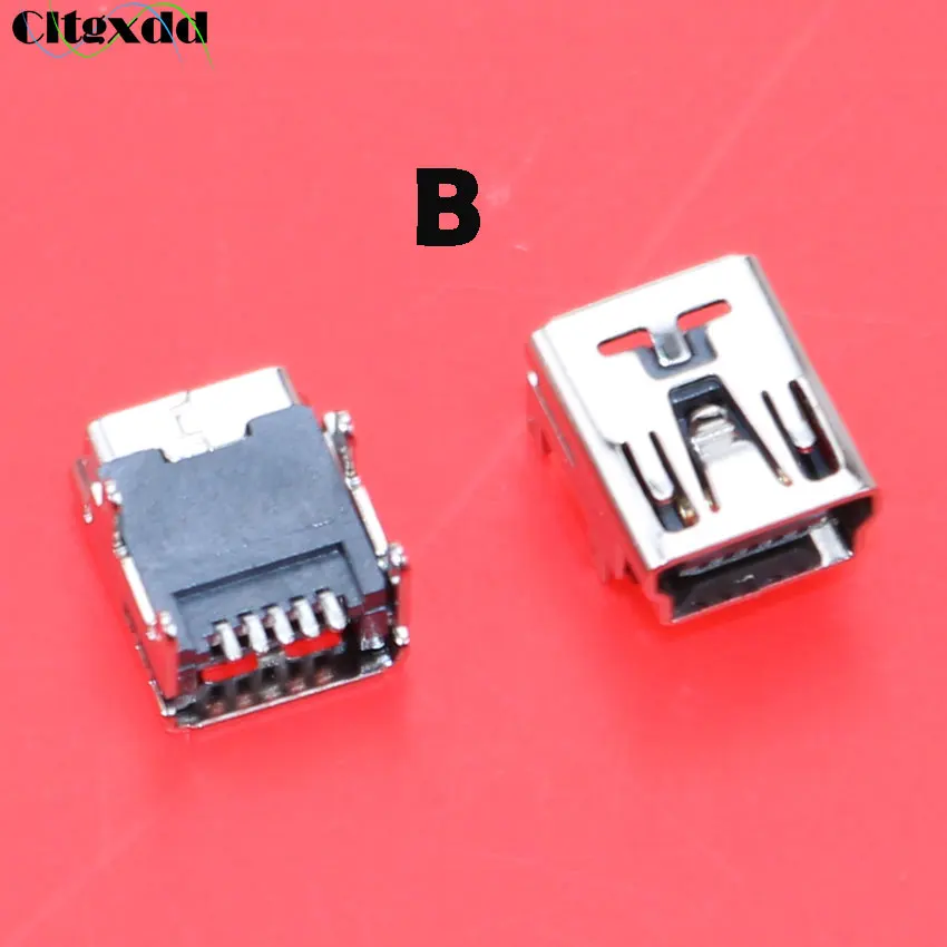 cltgxddd 10pcs Female Mini USB Type B 5pin 8pin 10 Pin SMT SMD Jack Connector repair parts for Old Mobile Phone MID MP3 MP4