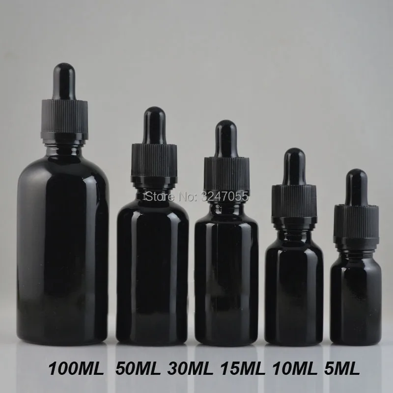 10ml15ml30ml50ml100ml черные пустые стеклянные косметические эфирные масла в бутылке