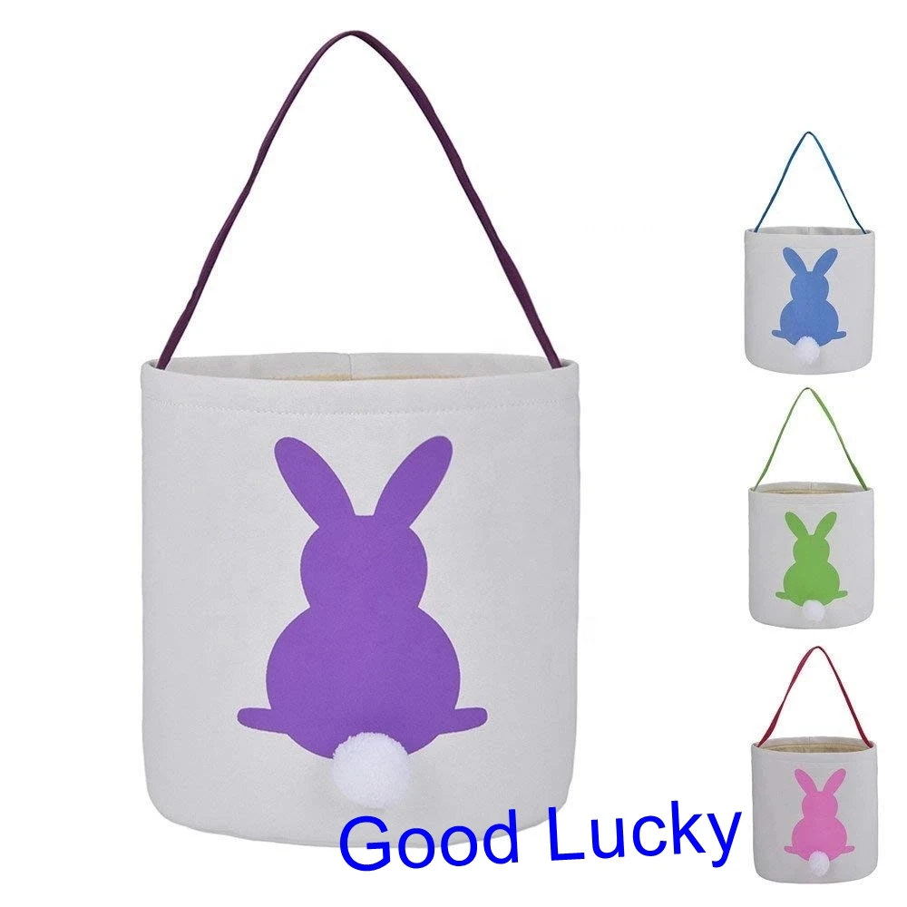 Sale 60pcs/lot cute fashion easter basket happy Easter bunny ears tail bucket unicorn easter basket bunny face easter tote 1