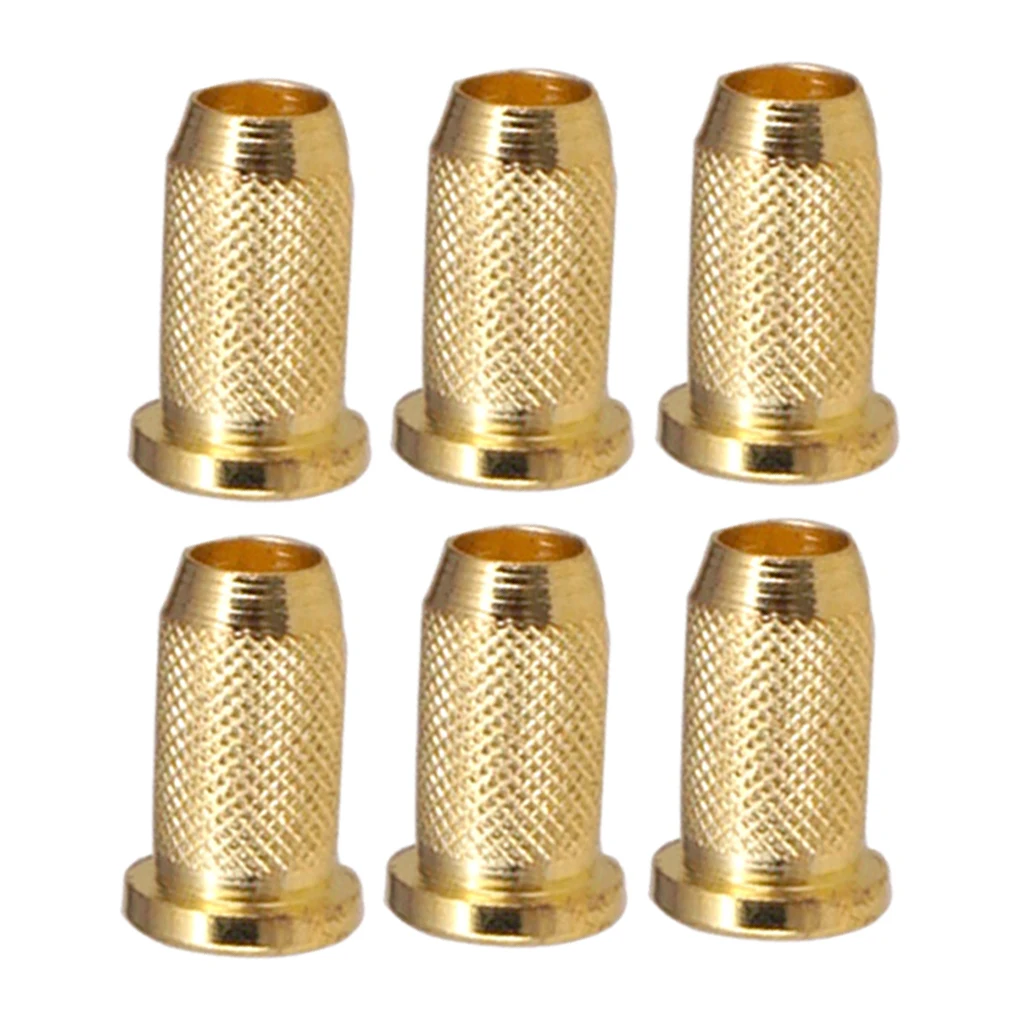 Durable 6x Electric Guitars Through Body Bushings Golden String Instrument Parts Luthier Tools