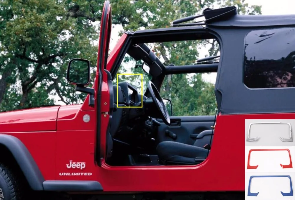 Новые приборной панели Рамки приборная панель накладка Накладки для салона автомобиля Стайлинг ABS для Jeep Wrangler TJ Год 1997-2006