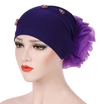 

Muslim Women Hijab Turban Beading Prayer Hat Cap Ladies Head Hair Cover Wrap Scarves Headband Islamic Accessories Female