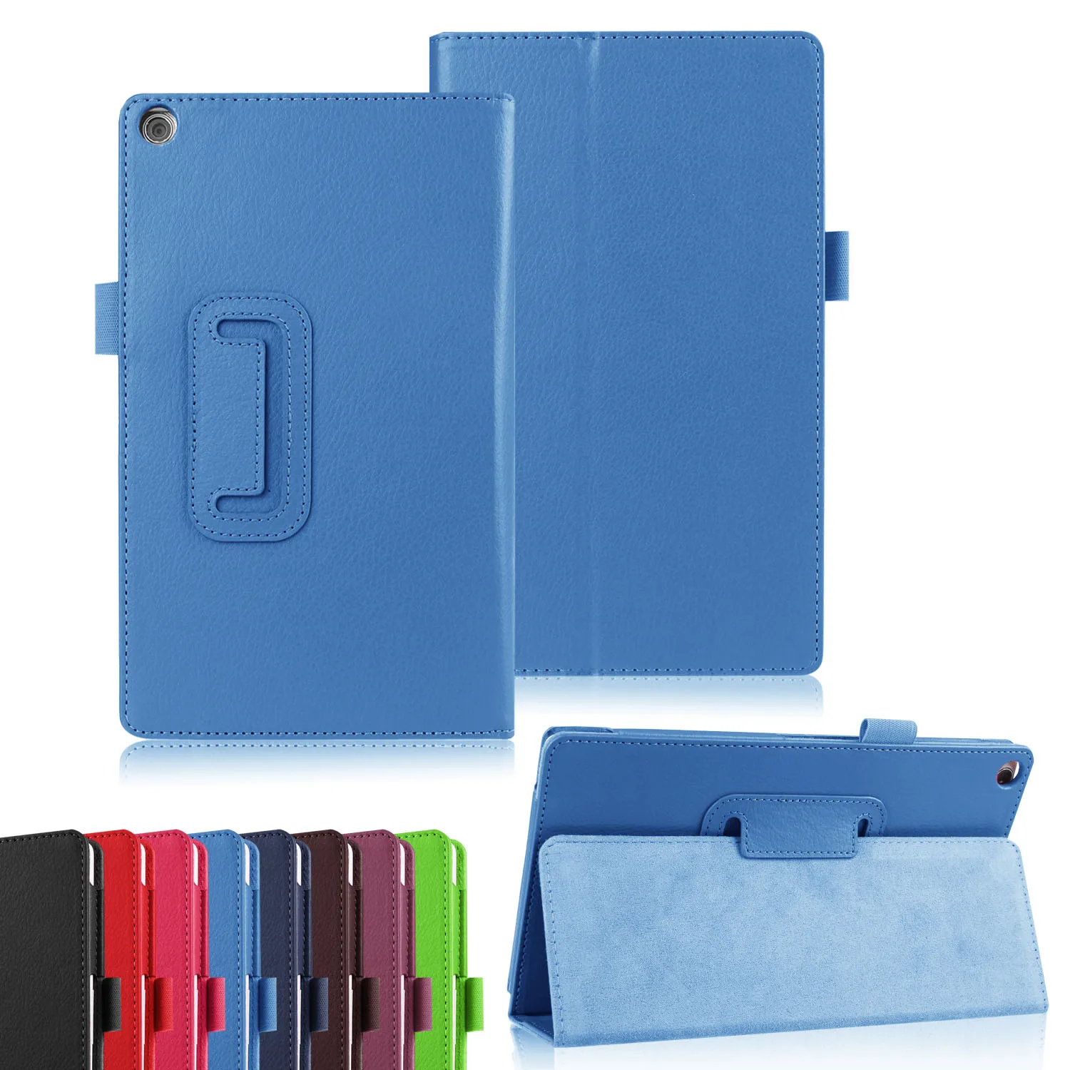  Litchi PU Leather Case for Asus Zenpad 8.0 Z380 Z380C Z380KL P024 Flip Stand Tablet Covers Case +Fi