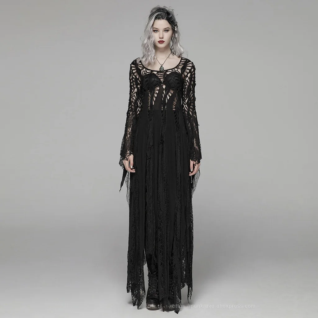 black gothic maxi dress