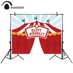 Allenjoy день рождения карнавал Фон фотографии красная палатка цирвечерние к партии баннер удивительное шоу фон фотостудия стрельба стенд