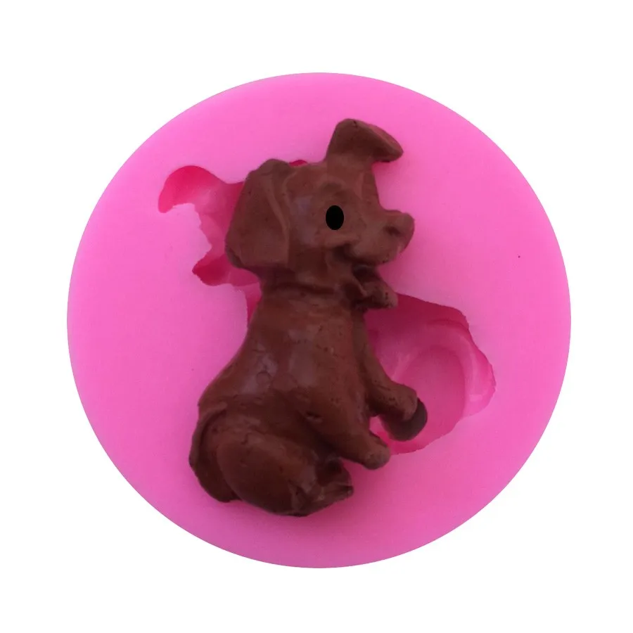 

Free Shipping 1PCS Dog Shape Food Grade Silicone Soap, Chocolate, Cake Silicone Cake Molds, Fondant Cake Decorate A1104