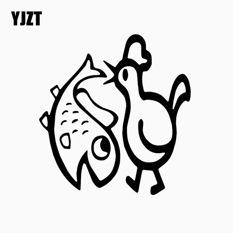 YJZT 14 1 см * 15 футболка с забавным мультипликационным принтом Автомобиль Стикеры