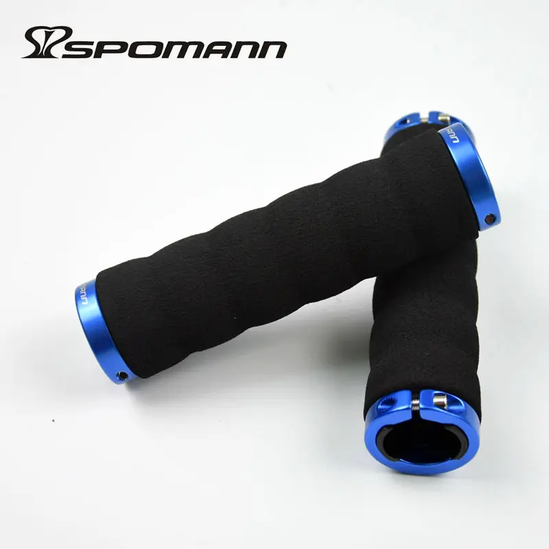 SPOMANN MTB الدراجة المقود القبضات مريح لينة دائم رغوة الإسفنج مقبض القبضات بار يغطي 1 زوج قابلة للقفل دراجة قبضة أجزاء