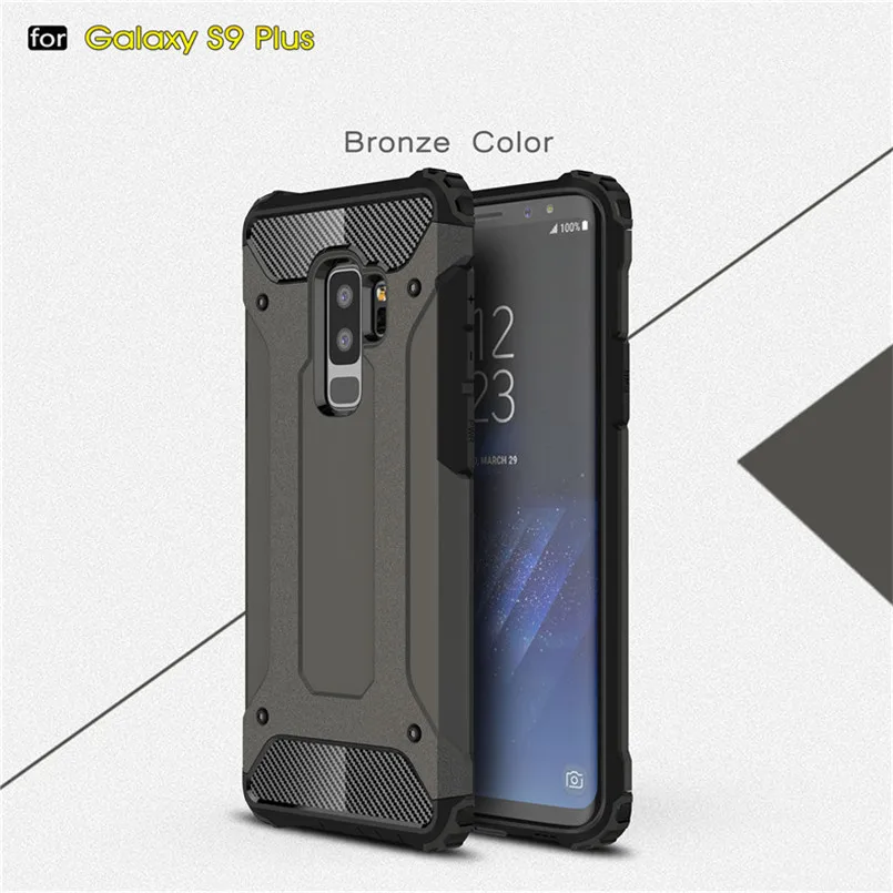 

For Samsung Galaxy A7 2018 Case Red TPU+PC Phone Case Note 9 For Samsung S9 Case Galaxy S10 S8 A7 Strong Protective Case